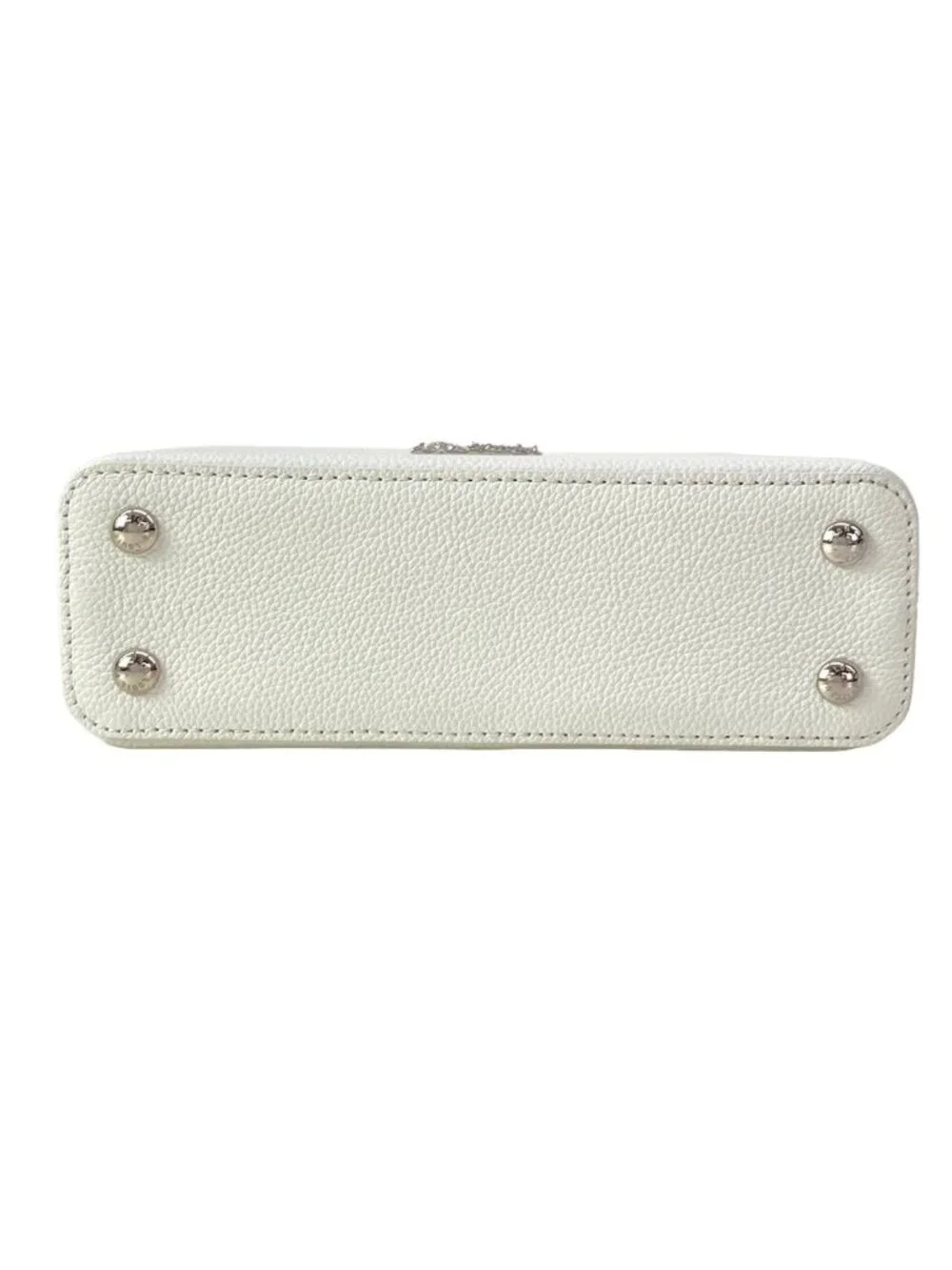 Louis Vuitton Handbag Capucines Ewmini Optic White Leather Cowhide